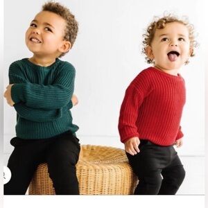 Little Sleepies LS Christmas Xmas Holiday Solid
Red Sweater Baby 6-12Months